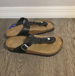BIRKENSTOCK Gizeh Braided in black Oiled Leather, 9 (40)